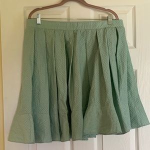 Pastel Teal Pleated/Textured Skirt